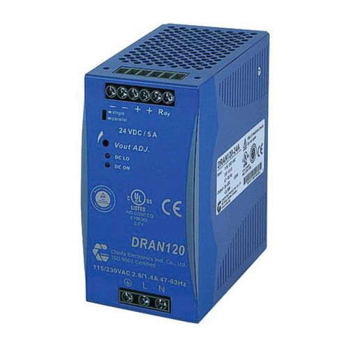 CHINFA POWER SUPPLY DIN RAIL MOUNT, INPUT 1PH 115-230VAC, OUTPUT